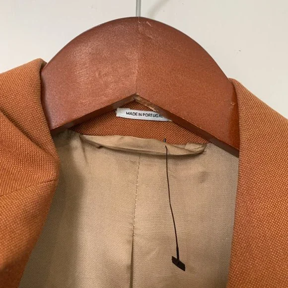 Acne Studios dark burnt orange double breasted suit blazer jacket US 2 4 - Picture 9 of 16